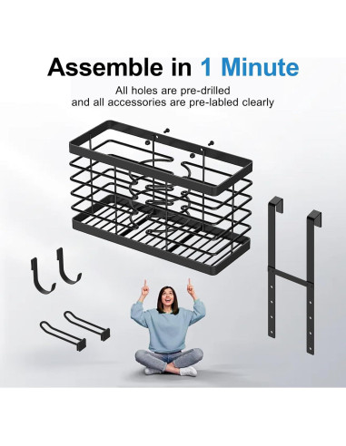 Organizador de Herramientas para Cabello Sevenblue Negro 3 en 1