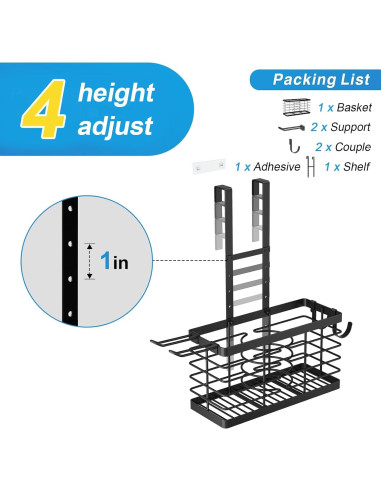 Organizador de Herramientas para Cabello Sevenblue Negro 3 en 1