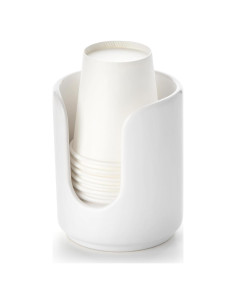 Dispensador de Tazas de Cerámica Viosuniu 3 oz Blanco