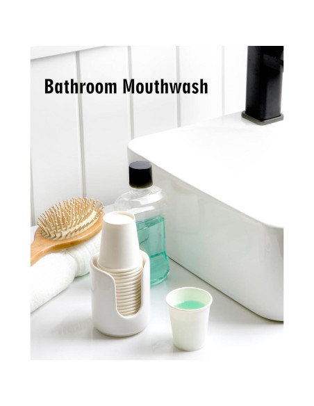 Dispensador de Tazas de Cerámica Viosuniu 3 oz Blanco