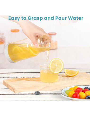 Juego de Jarra y Vaso de Noche Wikapy 532 ml con Posavasos