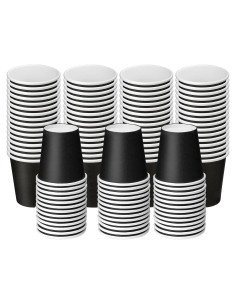 Vasos Desechables de Papel 4 Oz 100 Pack Summark Negros