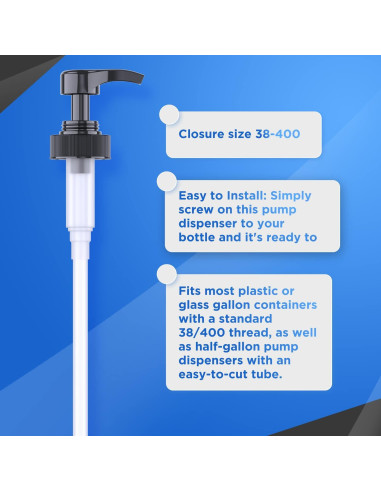 Dispensador de bomba de galón Kitchentoolz 6 unidades negro