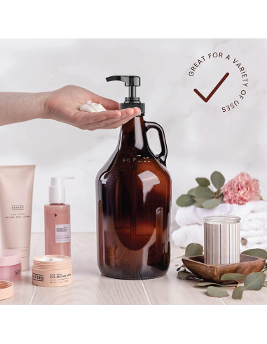 Dispensador de bomba de galón Kitchentoolz 6 unidades negro