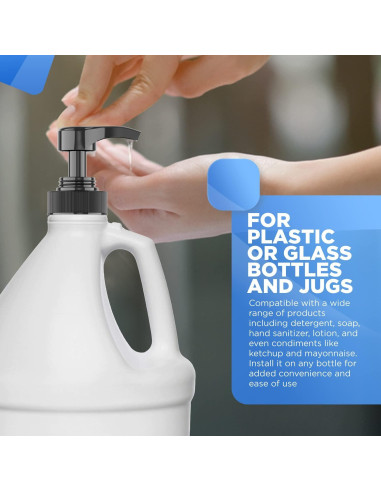 Dispensador de bomba de galón Kitchentoolz 6 unidades negro