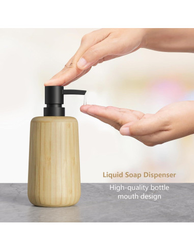 Juego de Accesorios de Baño Bambú Asashizen 4 Piezas