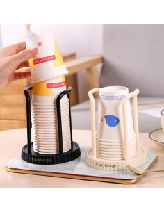 Dispensador de Tazas de Papel Alunsito Negro 2 Pcs 5-8oz 2