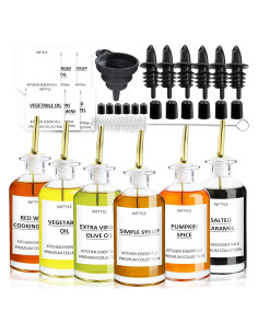 Juego de 6 dispensadores de vidrio INFTYLE 354 ml