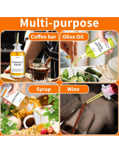 Juego de 6 dispensadores de vidrio INFTYLE 354 ml