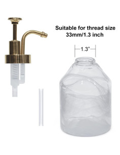 Cabezal de bomba dispensador de jabón Suanti cromo dorado 33mm 2