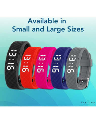 Reloj Vibrante Recordatorio Tabtime Negro Pequeño 10 Alarmas