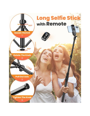 Trípode para Teléfono Victiv P18 RG 85" Ajustable Negro