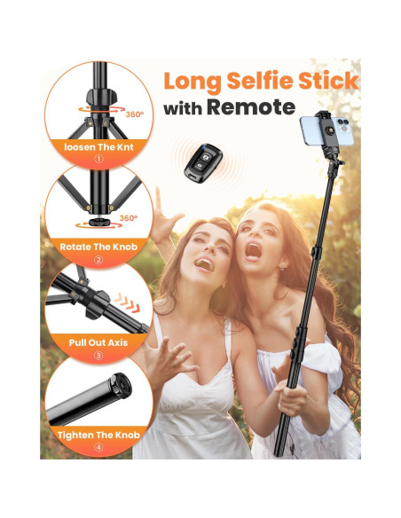 Trípode para Teléfono Victiv P18 RG 85" Ajustable Negro