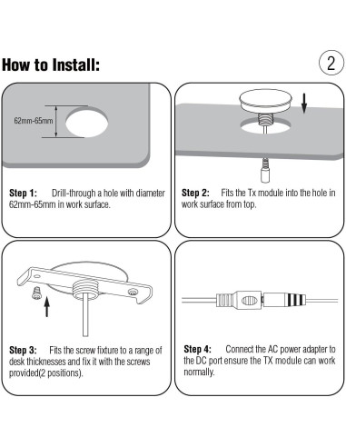 Almohadilla de Carga Inalámbrica NTW AirEnergy para Muebles