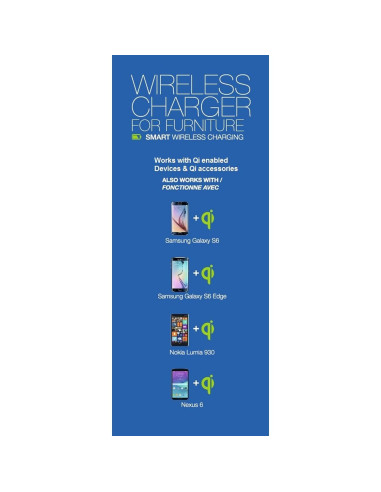 Almohadilla de Carga Inalámbrica NTW AirEnergy para Muebles