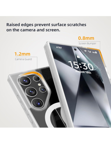 Funda Magnética AUROX para Samsung Galaxy S25 Transparente