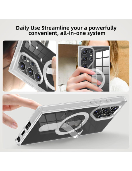 Funda Magnética AUROX para Samsung Galaxy S25 Transparente