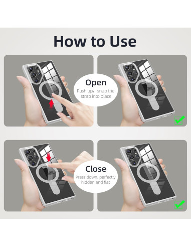 Funda Magnética AUROX para Samsung Galaxy S25 Transparente