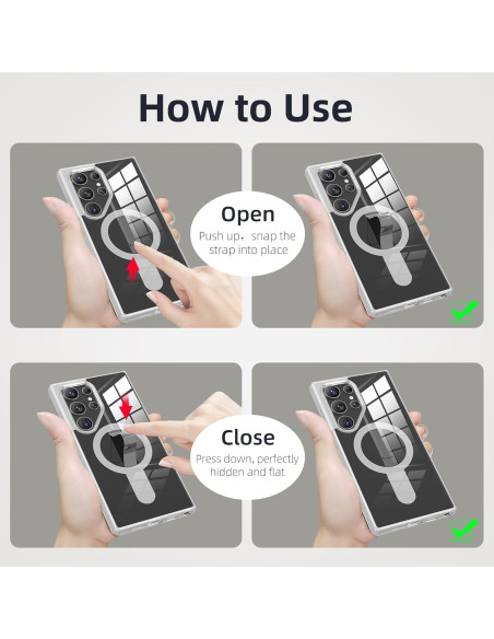 Funda Magnética AUROX para Samsung Galaxy S25 Transparente
