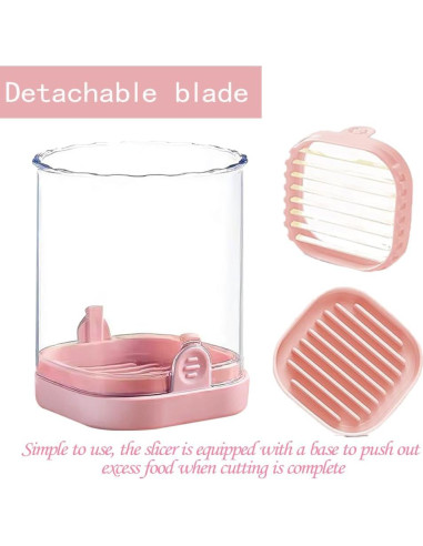 Cortador de Frutas Vyooxcy Rosa, Multiusos, Apto Lavavajillas