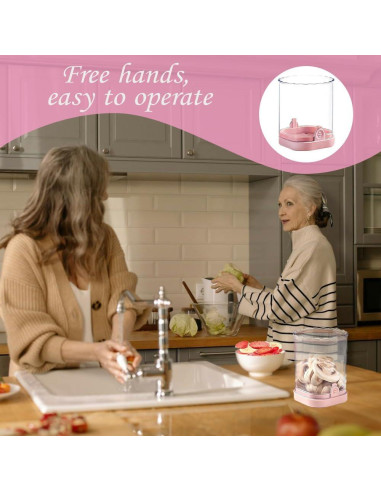 Cortador de Frutas Vyooxcy Rosa, Multiusos, Apto Lavavajillas