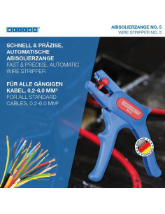 Pelacables Automático WEICON No. 5 | Ajustable 0.2-6.0 mm 2