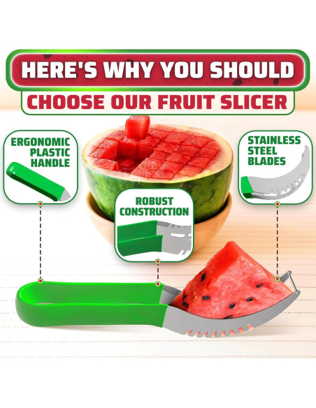 Cortadora de Sandía BURIUS Acero Inoxidable Mango Ergonómico