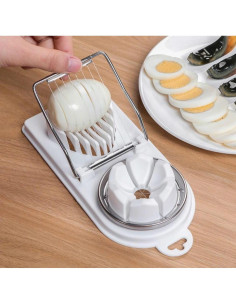 Cortador de Huevos Multifuncional Genérico Blanco 20 cm 2