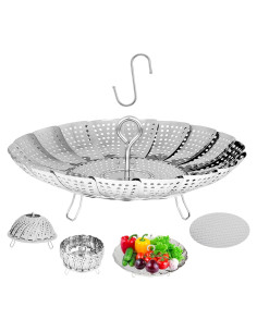 Canasta de Vapor Expandible IQworks 15.2 cm Acero Inoxidable