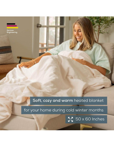 Manta Térmica Beurer HD61 Super-Cozy 127x152 cm - Calentamiento Rápido
