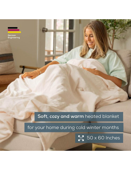 Manta Térmica Beurer HD61 Super-Cozy 127x152 cm - Calentamiento Rápido