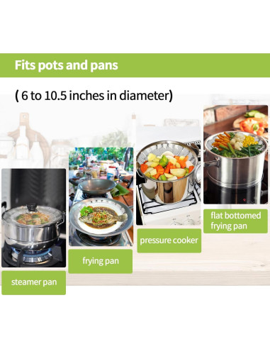 Canasta de Vapor Expandible IQworks 15.2 cm Acero Inoxidable