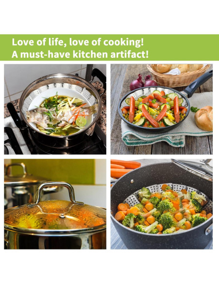 Canasta de Vapor Expandible IQworks 15.2 cm Acero Inoxidable