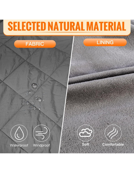 Manta Calentada Inalámbrica Girasol 10000mAh 3 Niveles Gris