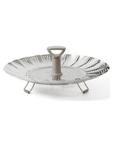 Vaporera Plegable Telescópica Martha Stewart 26.9 cm Acero Inoxidable