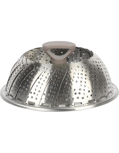 Vaporera Plegable Telescópica Martha Stewart 26.9 cm Acero Inoxidable