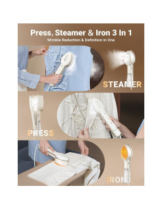 Plancha de Vapor Jack y Rose B1, Doble Voltaje 110-220V, 3 en 1 2