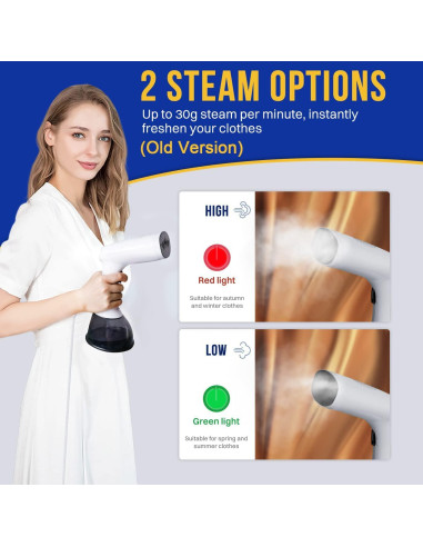 Vaporizador de Ropa Rolipo 1350W 400ml Portátil Blanco