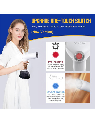 Vaporizador de Ropa Rolipo 1350W 400ml Portátil Blanco