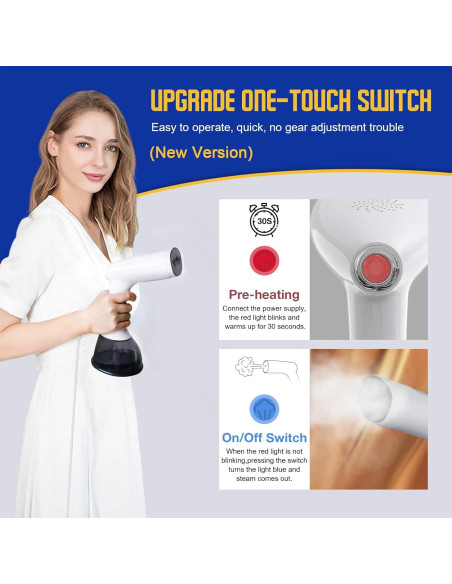 Vaporizador de Ropa Rolipo 1350W 400ml Portátil Blanco