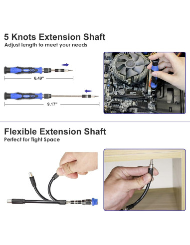 STREBITO Kit de Destornilladores 79 en 1 con 58 Puntas