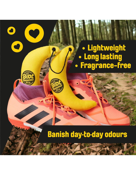 Desodorante Eco Travel Boot Bananas - Carbón Activado - 1 Par
