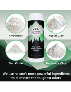Desodorante Natural en Polvo para Pies Lumi Outdoors 100g 2