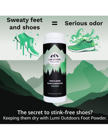 Desodorante Natural en Polvo para Pies Lumi Outdoors 100g