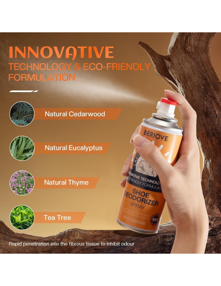 Spray Desodorante para Zapatos BERlOVE 30 ml Eliminador Olores