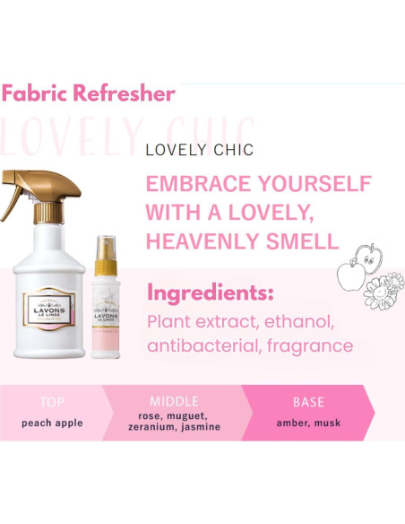 Spray Desodorante Natural para Tela Lavons 370mL Chic