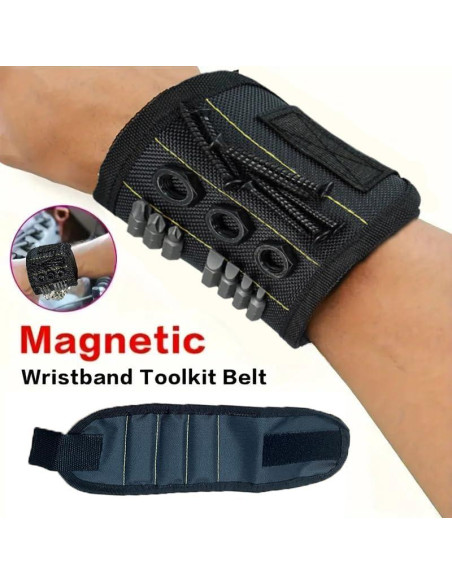 Conjunto de Delantal y Pulsera Magnética CACUINA - 16 Bolsillos