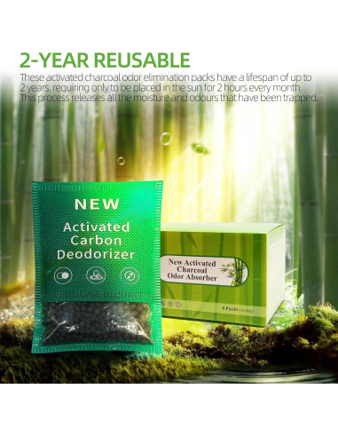 Paquete de 6 Bolsas Absorbentes de Olores YouniDint 60g