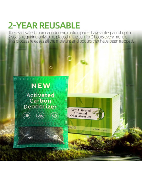 Paquete de 6 Bolsas Absorbentes de Olores YouniDint 60g