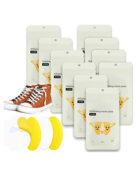 100 Calcomanías Desodorantes Amarillas Betinyar para Zapatos